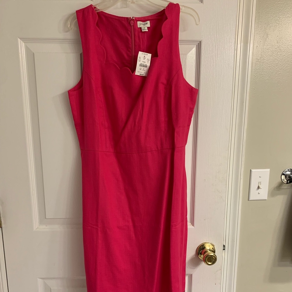 NWT J Crew scallop edge dress